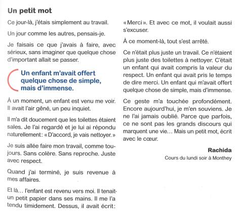 Journal Ensemble Osons Un petit mot